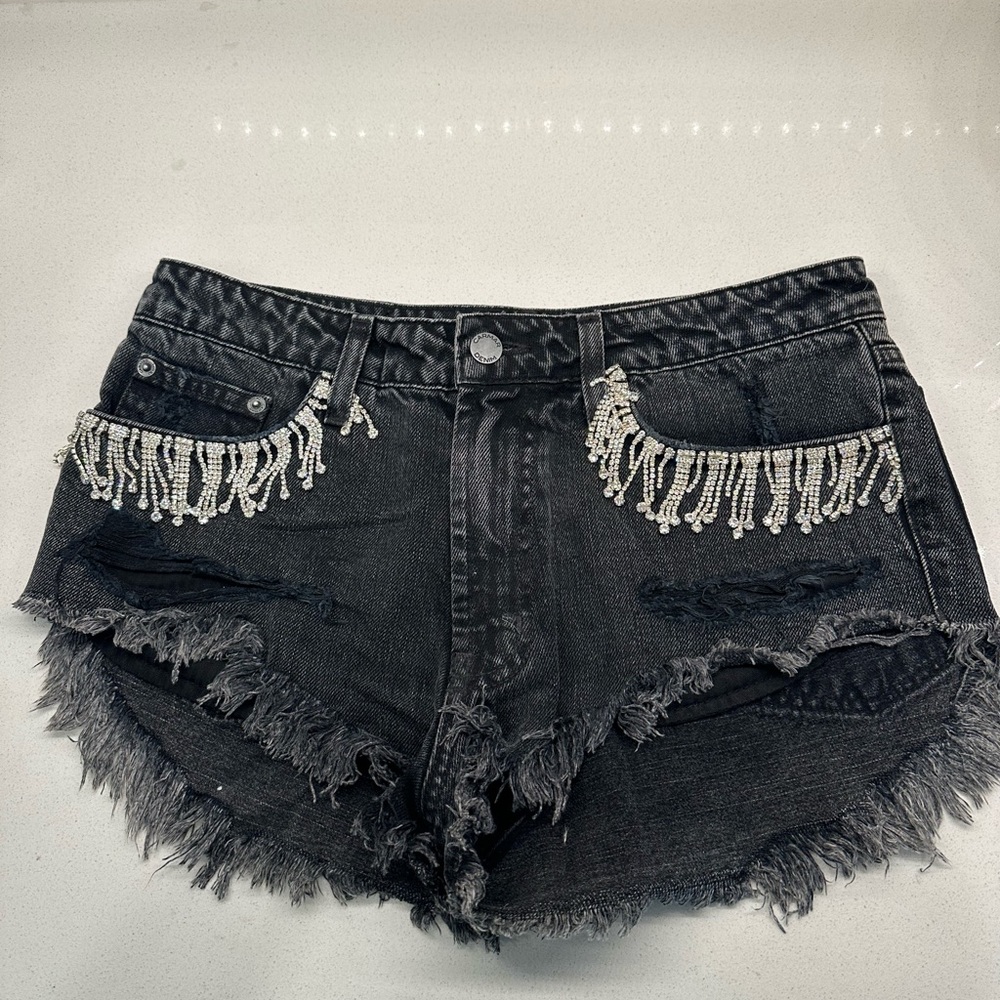 Carmar Denim Shorts with Rhinestone Detail